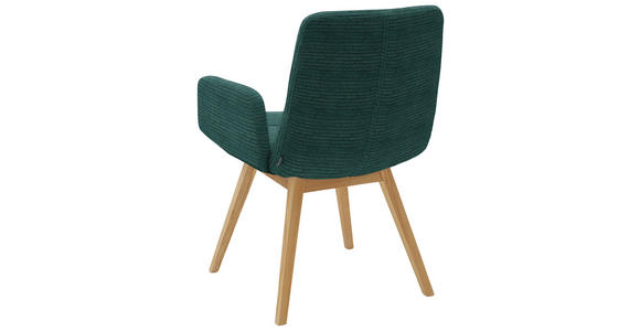 ARMLEHNSTUHL  in Cord  - Naturfarben/Grün, Design, Holz/Textil (61/88/66cm) - Dieter Knoll