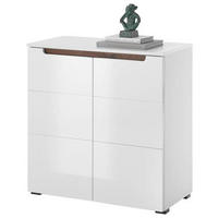KOMODA, biela, 80/83/40 cm - biela/antracitová, Konventionell, kompozitné drevo/plast (80/83/40cm) - Carryhome