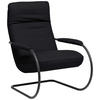 SESSEL in Echtleder Anthrazit  - Anthrazit/Schwarz, Design, Leder/Metall (80/104/99cm) - Koinor