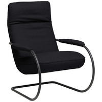 SESSEL in Echtleder Anthrazit  - Anthrazit/Schwarz, Design, Leder/Metall (80/104/99cm) - Koinor