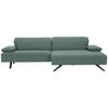 ECKSOFA in Flachgewebe Türkis  - Türkis/Anthrazit, Design, Textil/Metall (280/165cm) - Johann Jakob
