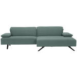 ECKSOFA in Flachgewebe Türkis  - Türkis/Anthrazit, Design, Textil/Metall (280/165cm) - Ambiente