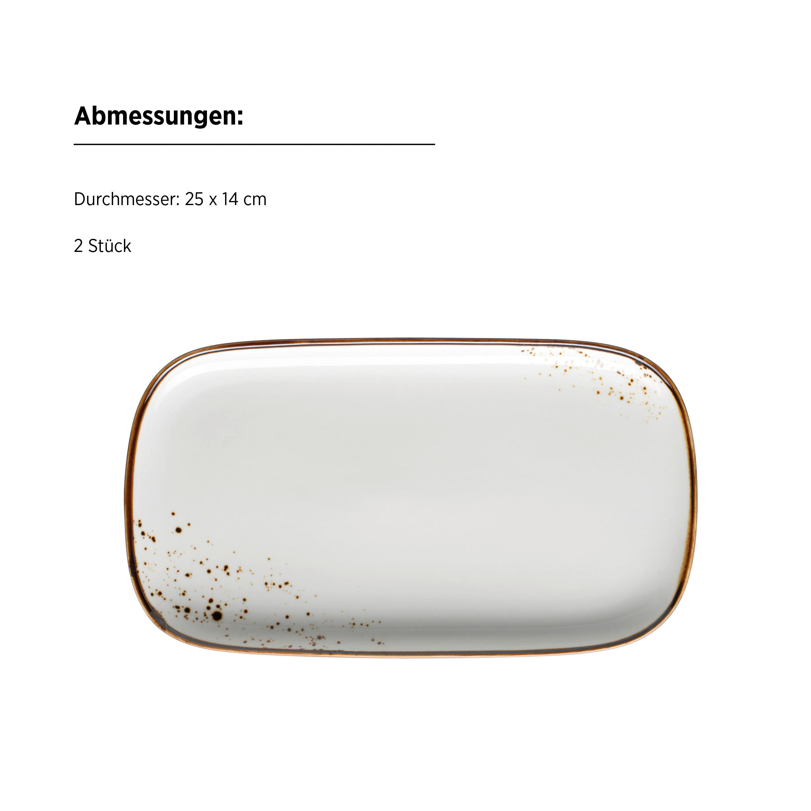 SERVIERPLATTEN-SET Pintar  - Beige/Braun, Trend, Keramik (25/2/14cm) - Mäser