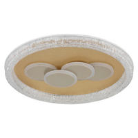 LED-DECKENLEUCHTE 49,5/7 cm   - Klar/Goldfarben, Design, Kunststoff/Metall (49,5/7cm) - Globo