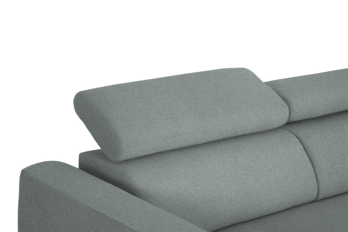 ECKSOFA  in Chenille Silberfarben  280/205 cm  - Silberfarben/Schwarz, Design, Textil/Metall (280/205cm) - Xora