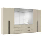 DREHTÜRENSCHRANK 400/223/61 cm,  in Champagner, 8-türig  - Chromfarben/Champagner, Basics, Glas/Holzwerkstoff (400/223/61cm) - Novel