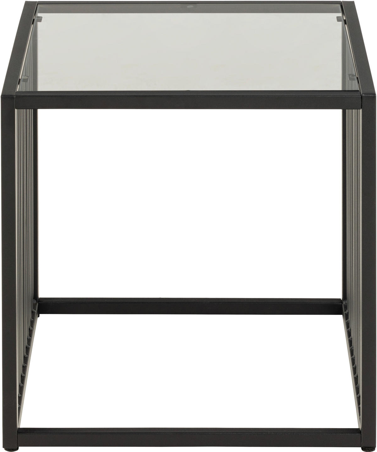 BEISTELLTISCH in Glas, Metall  - Schwarz, Design, Glas/Metall (40/40/40cm) - MID.YOU