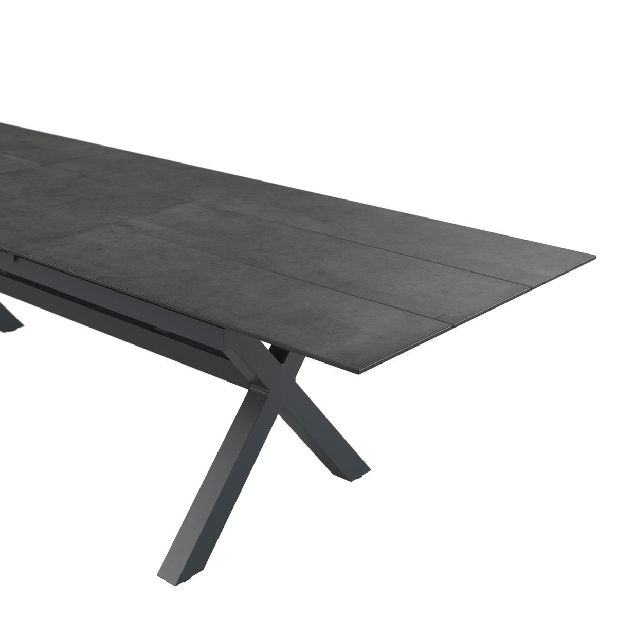 GARTENTISCH 240-315/99,6/75 cm  - Anthrazit/Grau, MODERN, Kunststoff/Metall (240-315/99,6/75cm) - Amatio