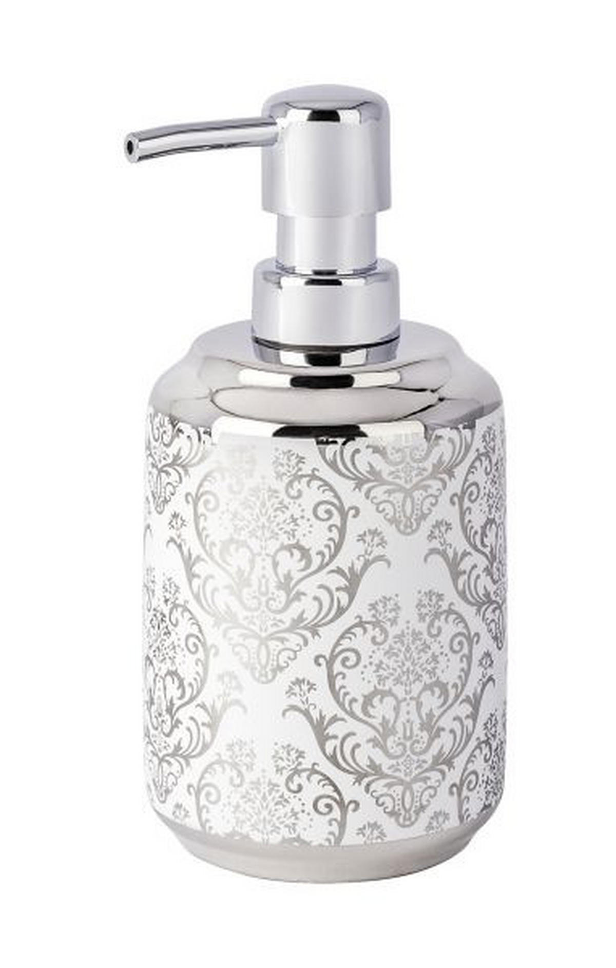 TVÅLPUMP keramik  - silver, Basics, keramik (8/16,5/9cm)