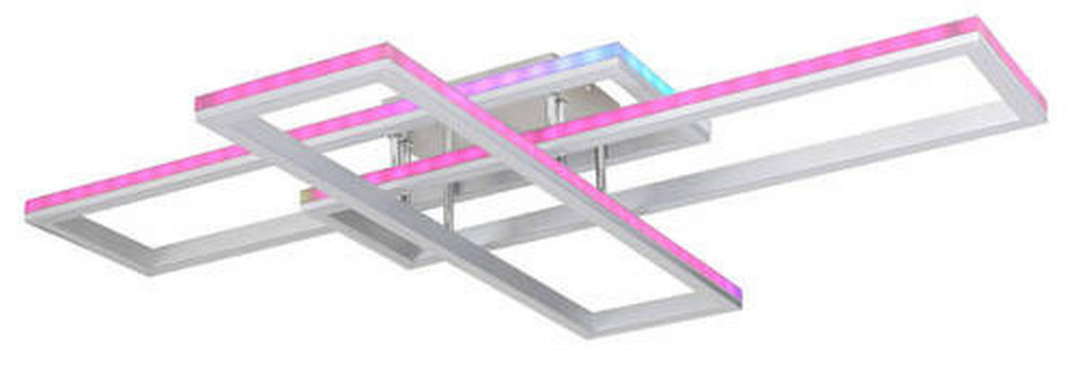 STROPNA LED-SVETILKA   //2700-6500 K/230 V/ - srebrne barve/opal, Design, kovina/umetna masa (100/69,5/13,5cm) - Globo