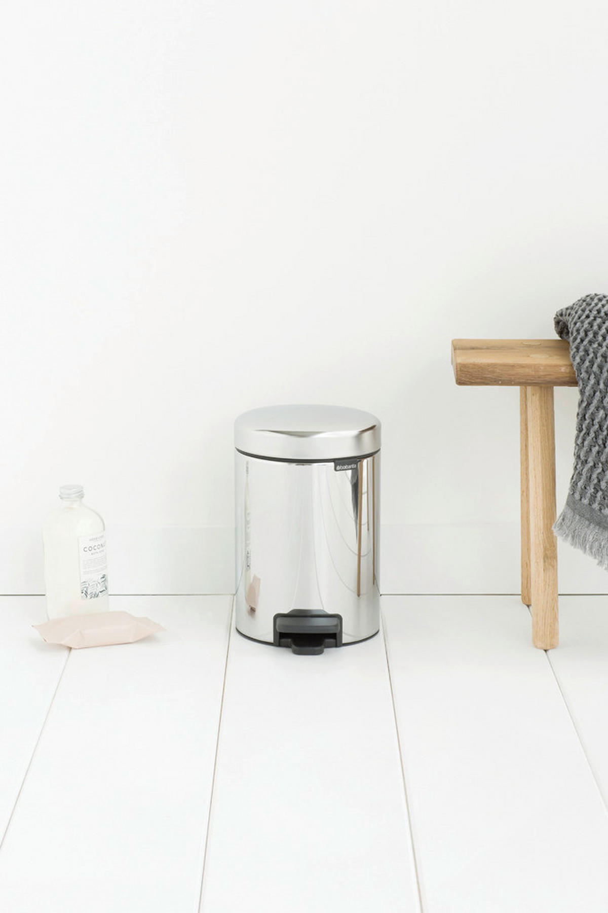 KOŠ ZA OTPAD  3 l   - srebrne boje/siva, Basics, metal/plastika (16.8/26.4/23.5cm) - Brabantia