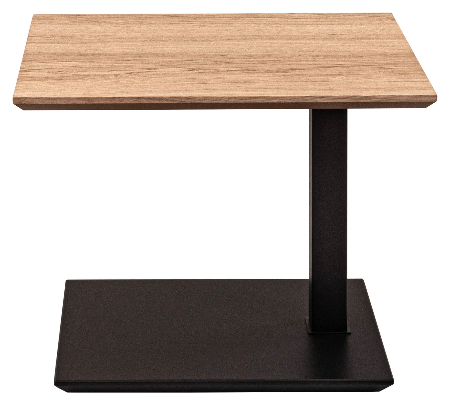 BEISTELLTISCH 55/47/47-65 cm furniert Eiche Bianco rechteckig  - Eiche Bianco, Holzwerkstoff/Metall (55/47/47-65cm)
