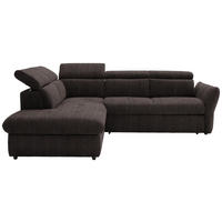 ECKSOFA in Mikrofaser Grau  - Schwarz/Grau, Design, Kunststoff/Textil (224/254cm) - Livetastic
