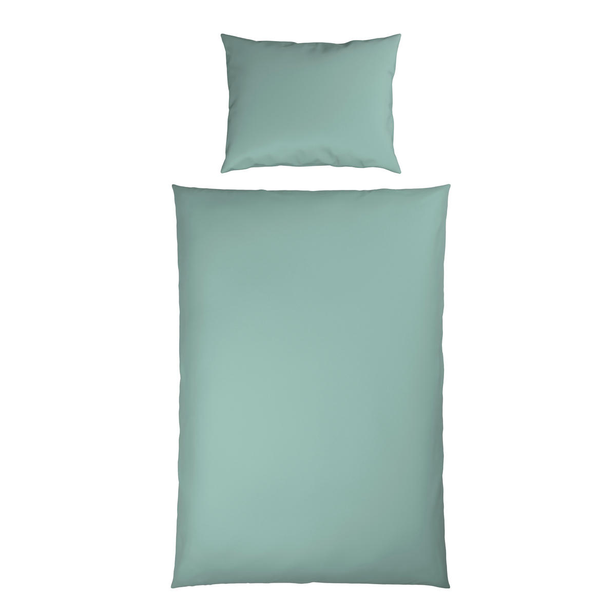 BETTWÄSCHESET 2-teilig TANJA Satin 160/210 cm  - Salbeigrün, Basics, Textil (160/210cm) - Novel
