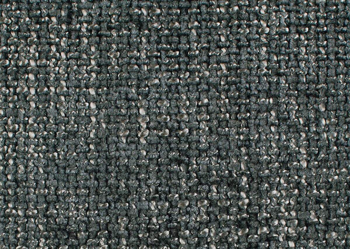 ECKSOFA in Flachgewebe Dunkelgrau  - Dunkelgrau/Schwarz, Design, Textil/Metall (339/153cm) - Moderano