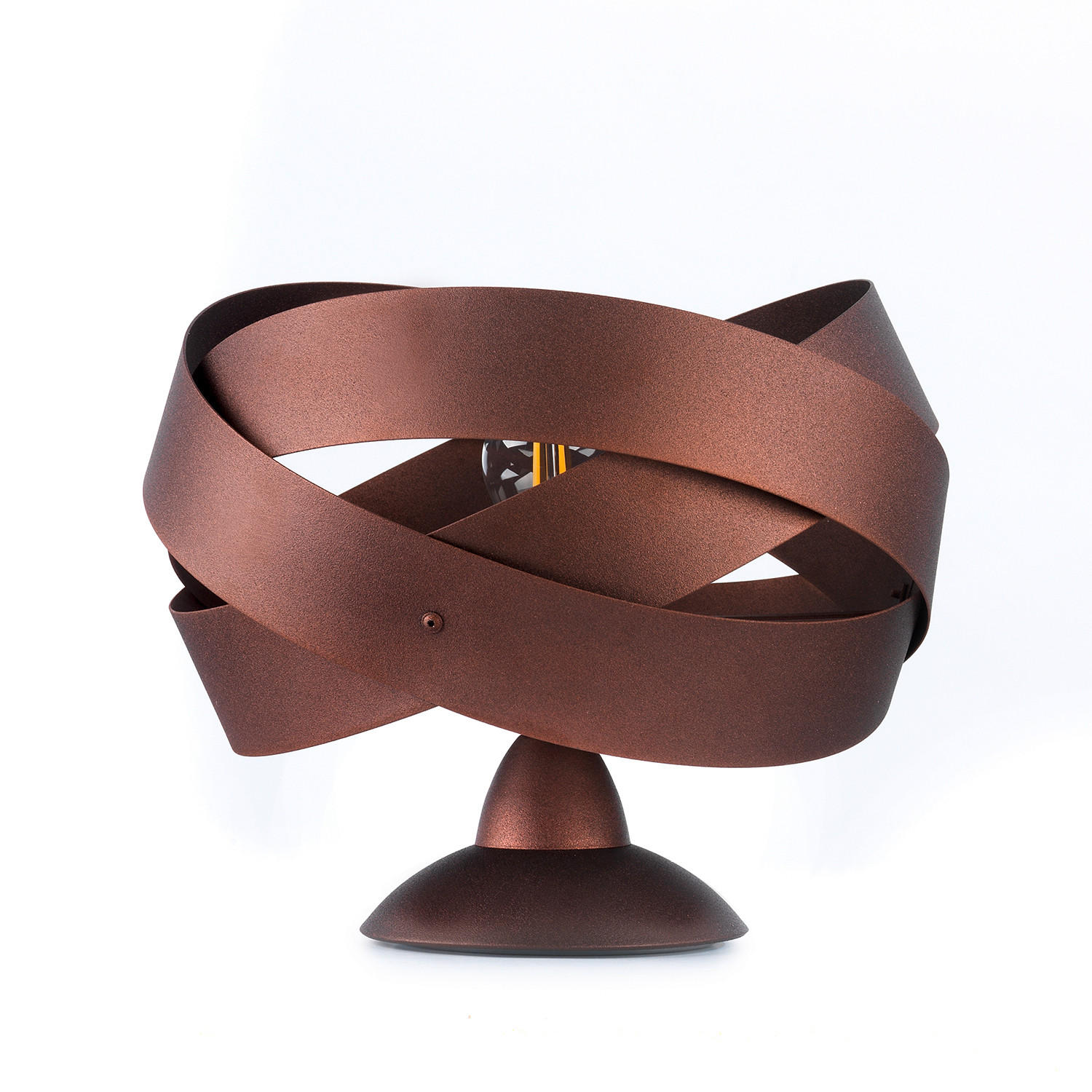 TISCHLEUCHTE 25/23 cm   - Rotbraun, Design, Metall (25/23cm)