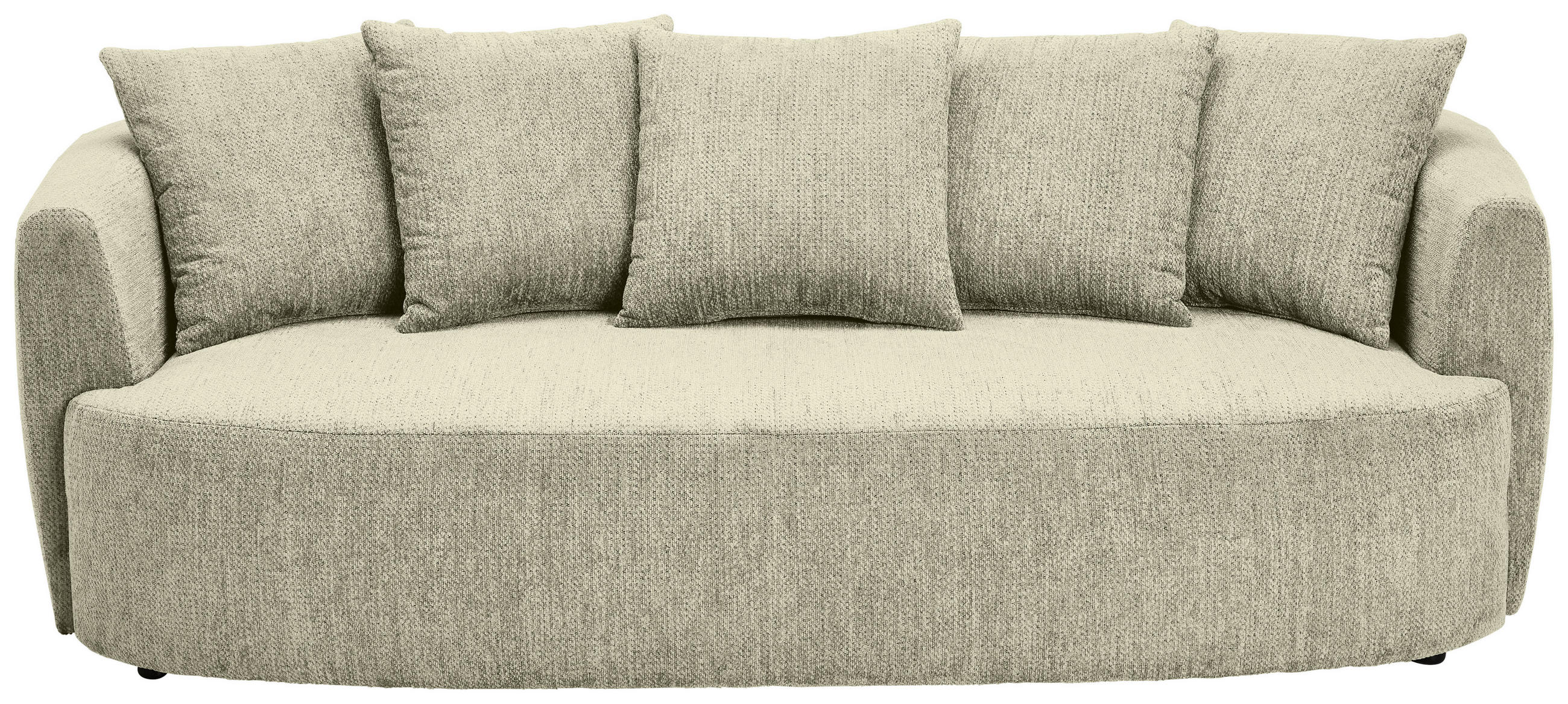 SCHLAFSOFA Chenille Beige  - Beige/Schwarz, KONVENTIONELL, Kunststoff/Textil (238/74/107cm) - Carryhome