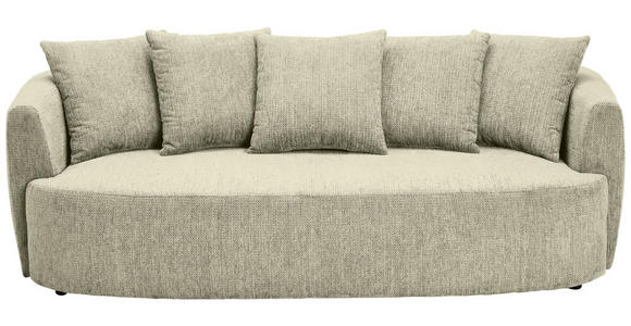 SCHLAFSOFA in Chenille Beige  - Beige/Schwarz, KONVENTIONELL, Kunststoff/Textil (238/74/107cm) - Carryhome