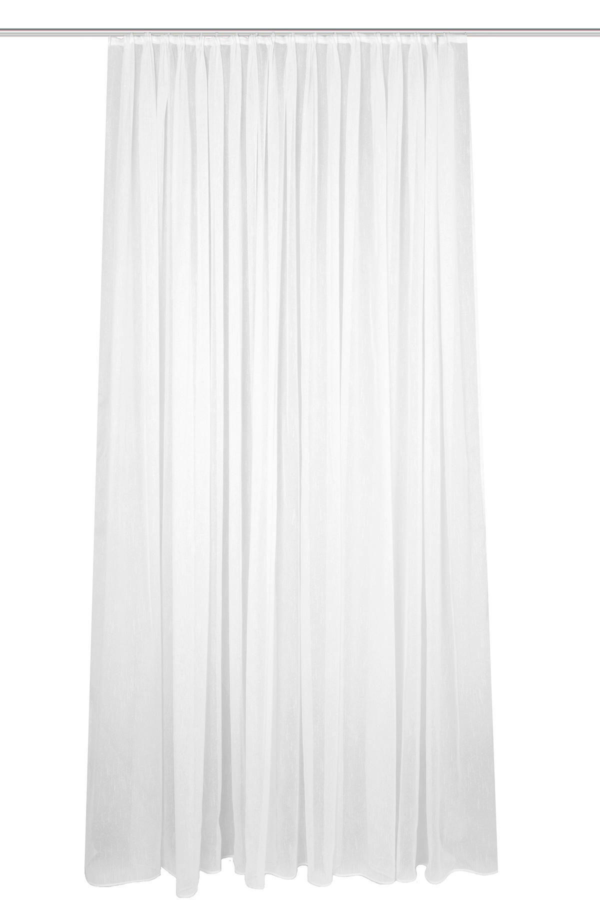 KUSOVÁ ZÁCLONA, 450/120 cm - bílá, Basics, textil (450/120cm) - Schmidt W. Gmbh