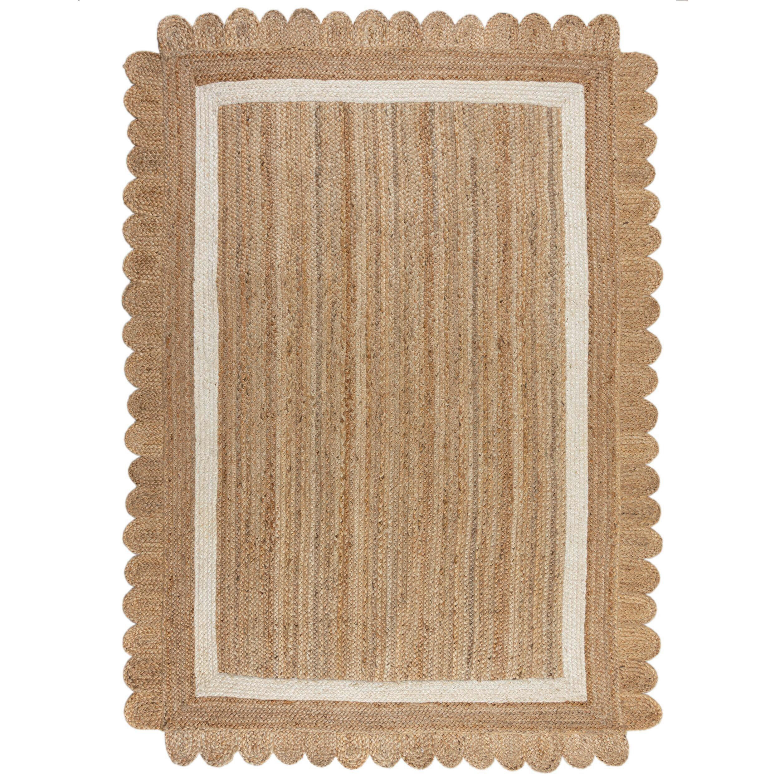 HANDWEBTEPPICH 170/120 cm Naturfarben, Weiß  - Naturfarben/Weiß, Basics, Textil (170/120cm) - Xora
