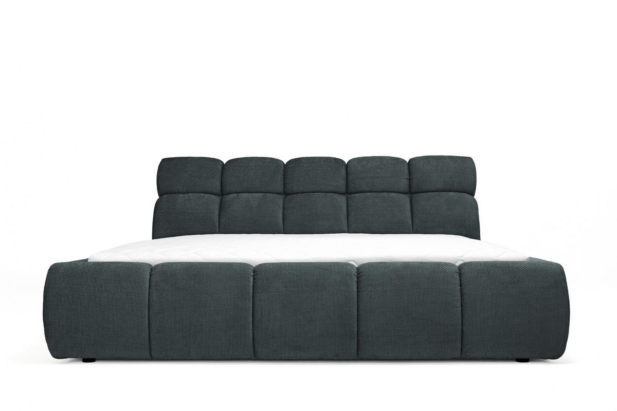 POLSTERBETT 180/200 cm  in Petrol, Dunkelgrau  - Dunkelgrau/Petrol, Design, Kunststoff/Textil (180/200cm) - Esposa