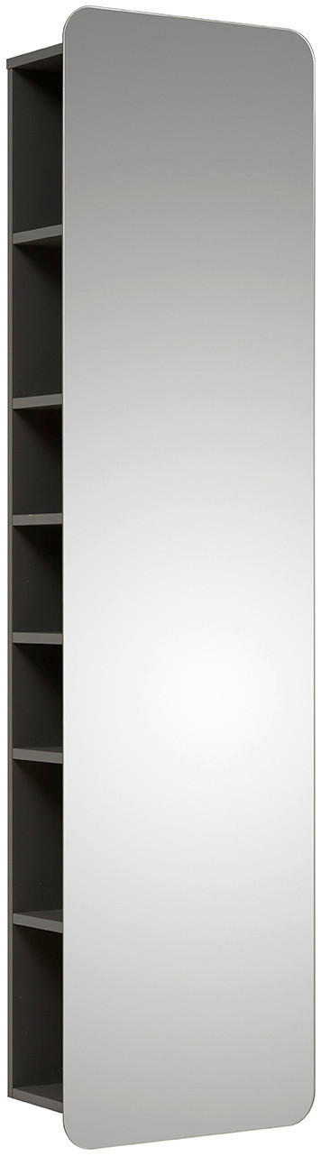 BADEZIMMERREGAL 45/168/20,5 cm  - Grau, MODERN, Glas/Holzwerkstoff (45/168/20,5cm) - Sadena