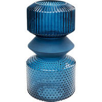 VASE  - Blau, Design, Glas (18/36/18cm)
