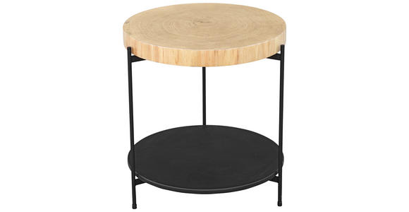 BEISTELLTISCH in Holz, Metall, Holzwerkstoff 50/50/55 cm  - Eichefarben/Schwarz, Natur, Holz/Holzwerkstoff (50/50/55cm) - Waldwelt