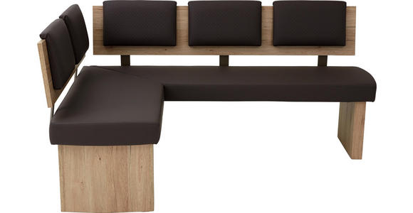 ECKBANK 140/180 cm in Braun, Eichefarben, Sandfarben - Sandfarben/Eichefarben, Natur, Holzwerkstoff/Textil (140/180cm) - Cantus