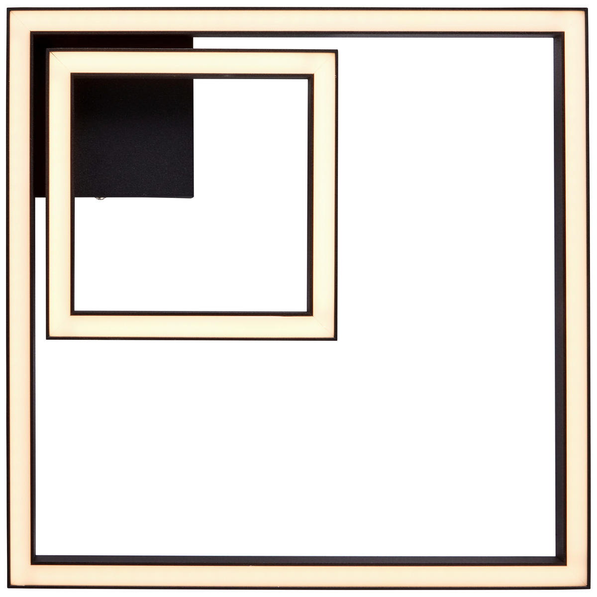 LED-DECKENLEUCHTE     - Schwarz, Design, Kunststoff/Metall (5,5/40/40cm) - Brilliant