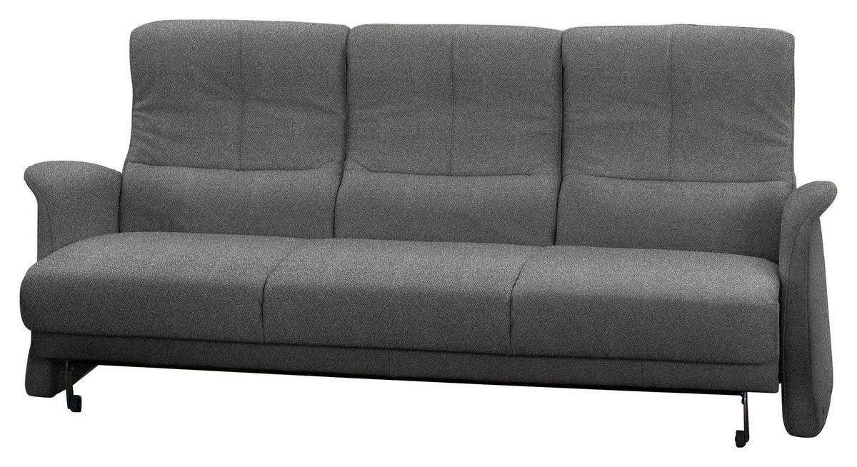 3-SITZER-SOFA in Dunkelgrau  - Dunkelgrau/Schwarz, Design, Kunststoff/Textil (196/100/86cm) - Himolla