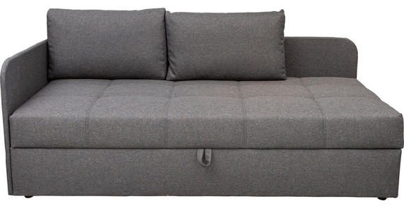 LIEGE  in Flachgewebe Grau  - Schwarz/Grau, Basics, Kunststoff/Textil (95/90/205cm) - Xora