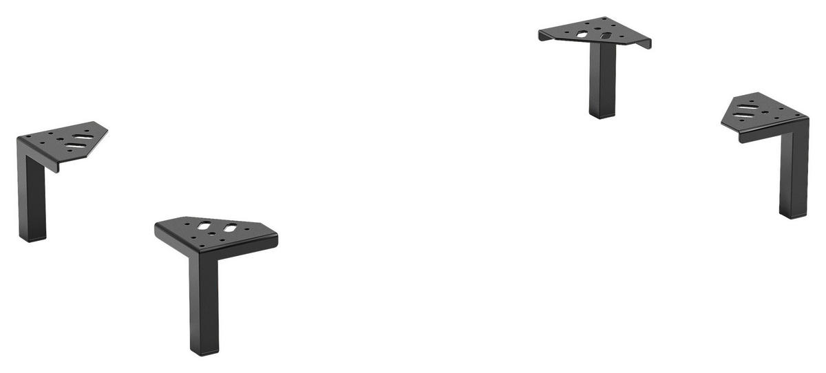 FUßSET Schwarz  - Schwarz, Design, Metall (10,5/13/10,5cm) - Xora