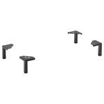 FUßSET Schwarz  - Schwarz, Design, Metall (10,5/13/10,5cm) - Xora