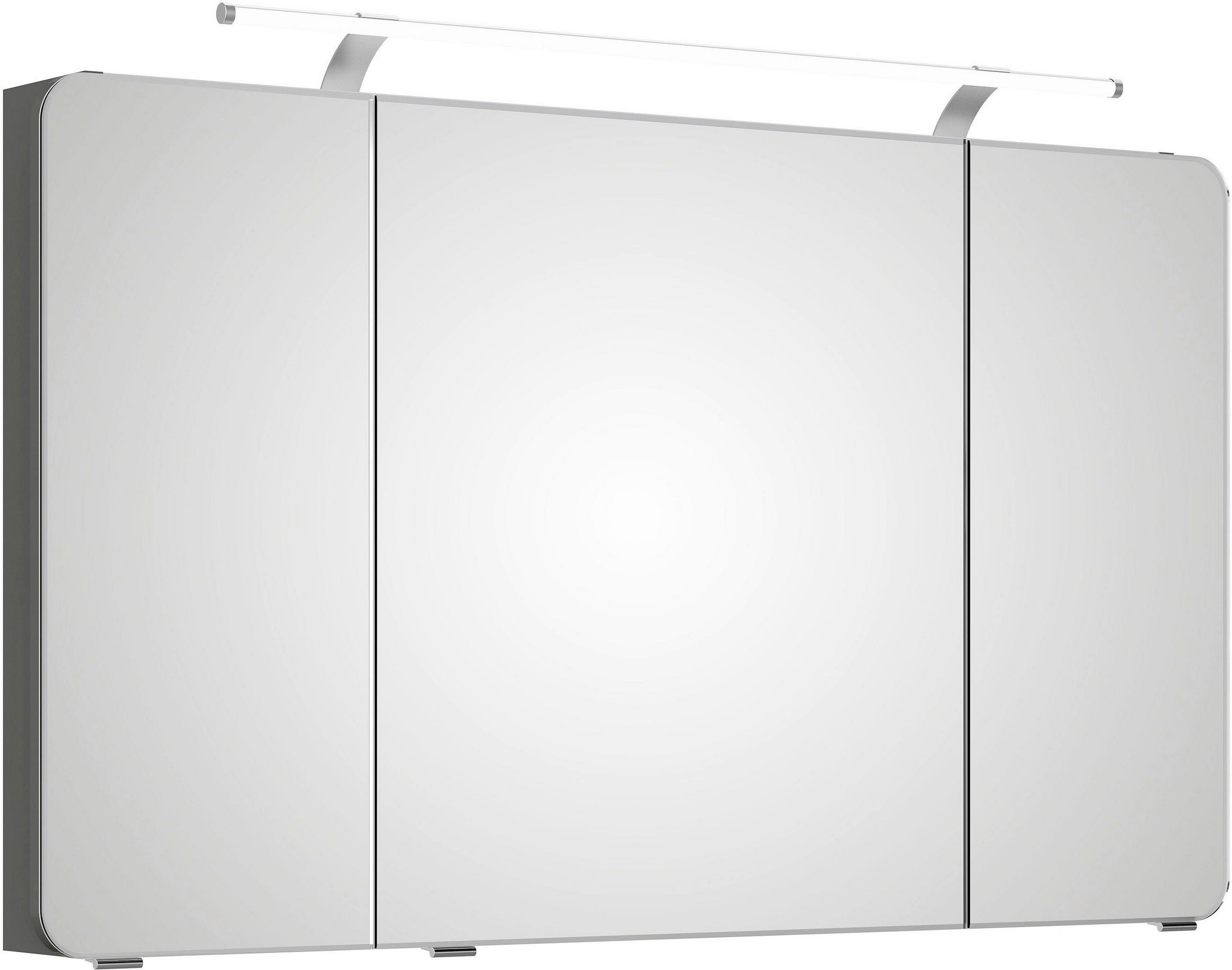 Sadena Spiegelschrank Grau Hochglanz 120x72x17 cm