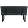 SITZBANK in Metall, Textil Schwarz  - Schwarz, MODERN, Textil/Metall (140/85/56cm) - MID.YOU