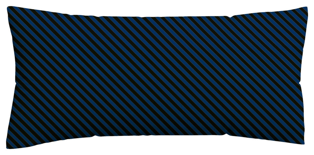 KOPFPOLSTERBEZUG WOVEN SATIN FADE 40/80 cm  - Schwarz/Dunkelblau, Basics, Textil (40/80cm) - Schlafgut