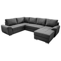 SJEDEĆA GARNITURA tekstil  siva   - siva/crna, Konvencionalno, tekstil/metal (218/292/156cm) - Livetastic
