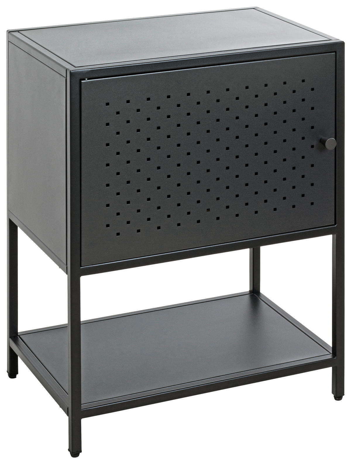NACHTSCHRANK 45/60/30 cm  - Schwarz/Grau, Design, Metall (45/60/30cm)