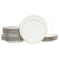 TAFELSERVICE Weiß, Goldfarben Maria Theresia Gold 18-teilig  - Goldfarben/Weiß, Basics, Keramik - Creatable
