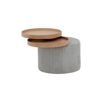 BEISTELLTISCH in Textil  - Hellgrau, Design, Holzwerkstoff/Textil (50/45cm) - Livetastic