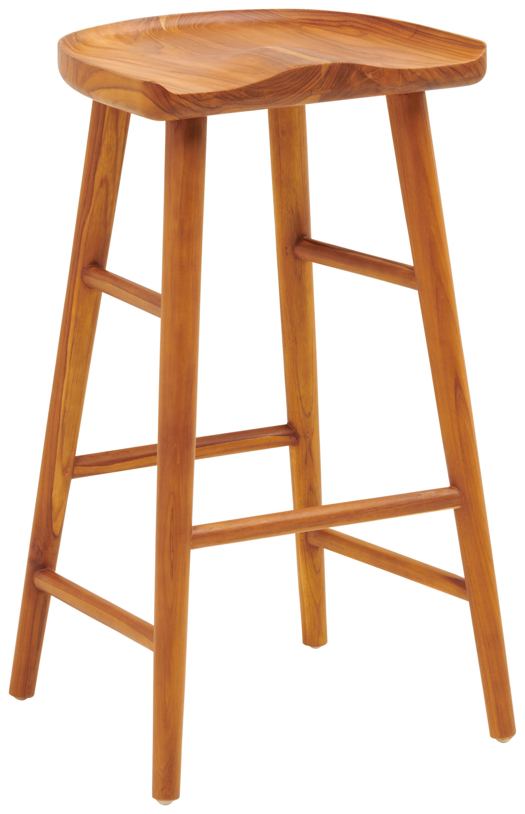 BARHOCKER Naturfarben Teakholz vollmassiv  - Naturfarben, MODERN, Holz (40/74/45cm) - Livetastic