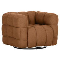 SESSEL in Flachgewebe Rostfarben  - Rostfarben/Schwarz, KONVENTIONELL, Textil/Metall (97/71/87cm) - Carryhome