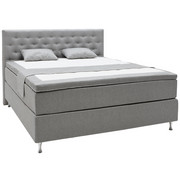 BOXSPRINGBETT 140/200 cm in Grau - Alufarben/Grau, KONVENTIONELL, Holzwerkstoff/Textil (140/200cm) - Elegando