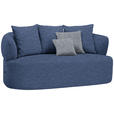2-SITZER-SOFA in Flachgewebe Dunkelblau  - Dunkelgrau/Schwarz, MODERN, Kunststoff/Textil (177/86/105cm) - Hom`in