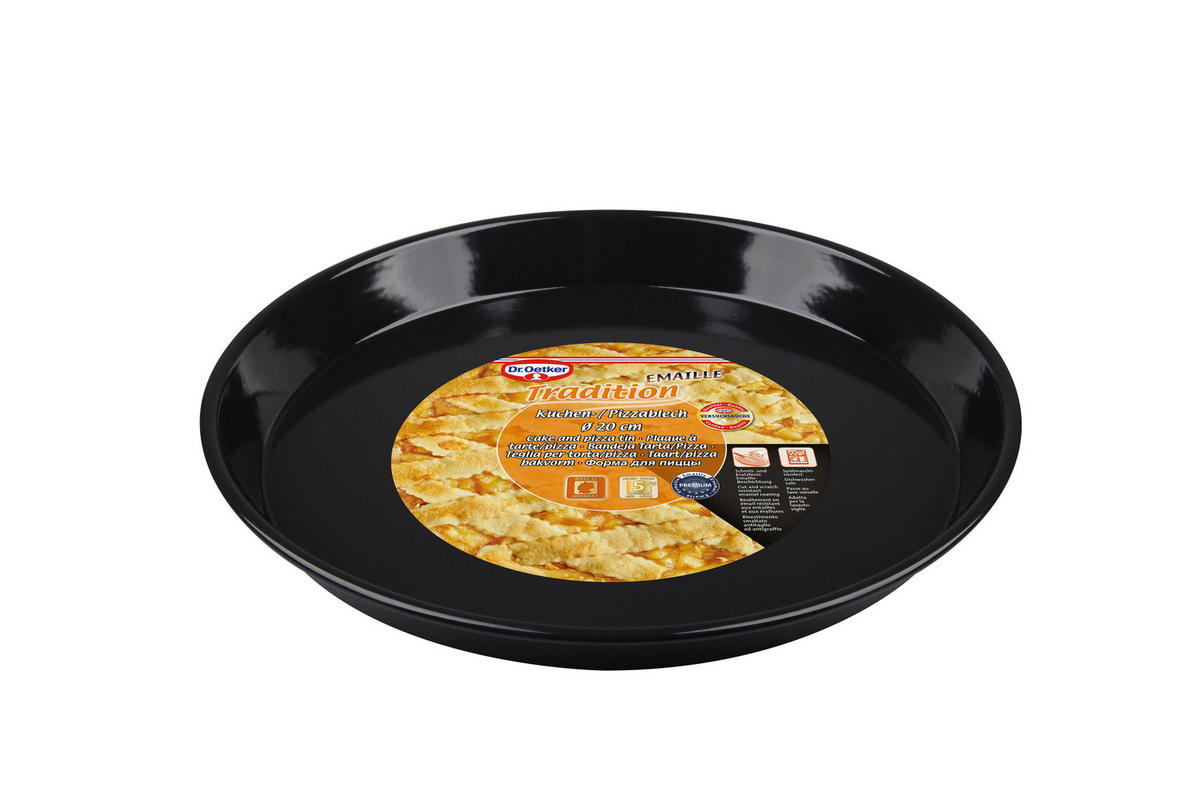 PIZZABLECH  - Schwarz, Basics, Metall (20cm) - Dr.Oetker