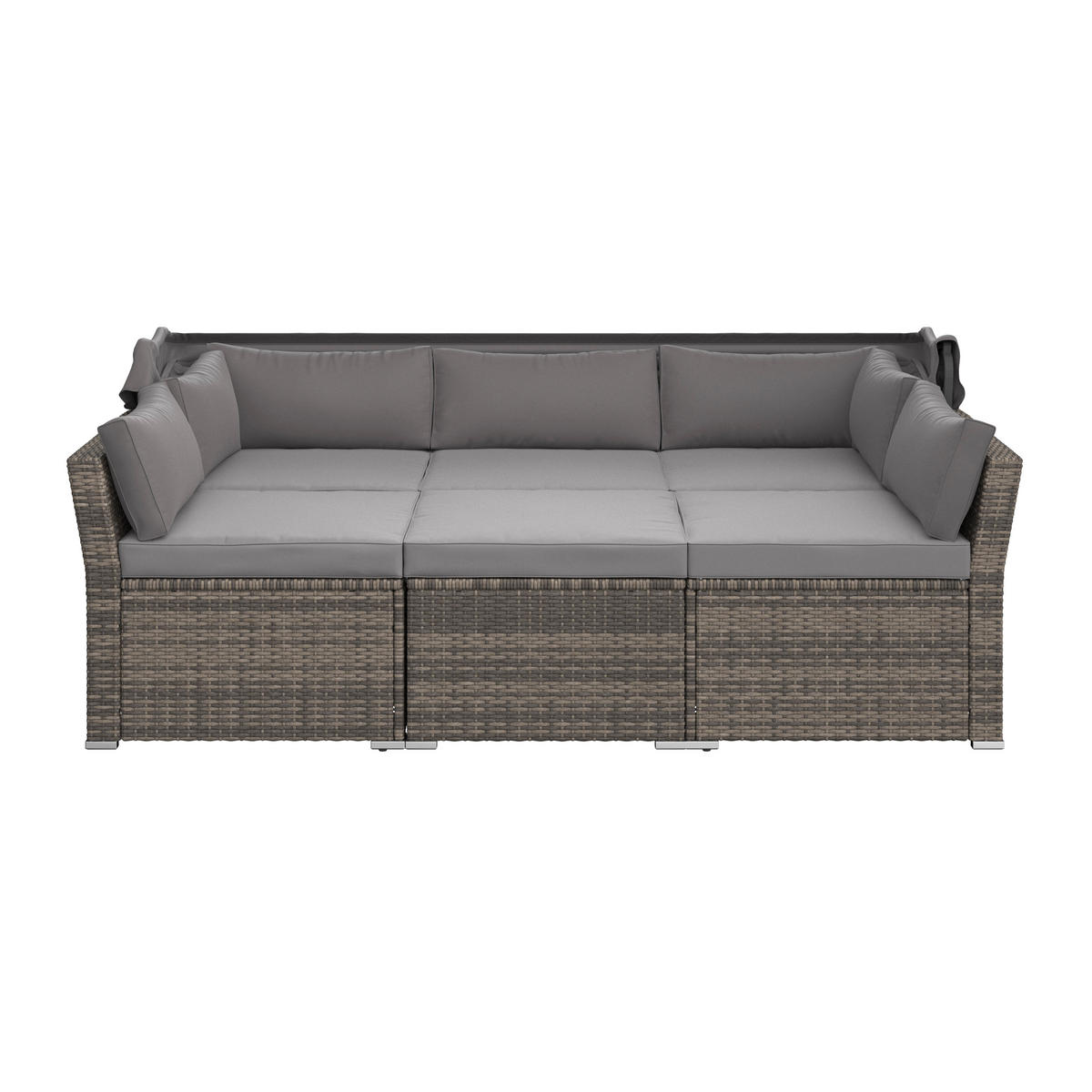 LOUNGEGARNITUR    - Grau, MODERN, Kunststoff/Metall - Ambia Garden