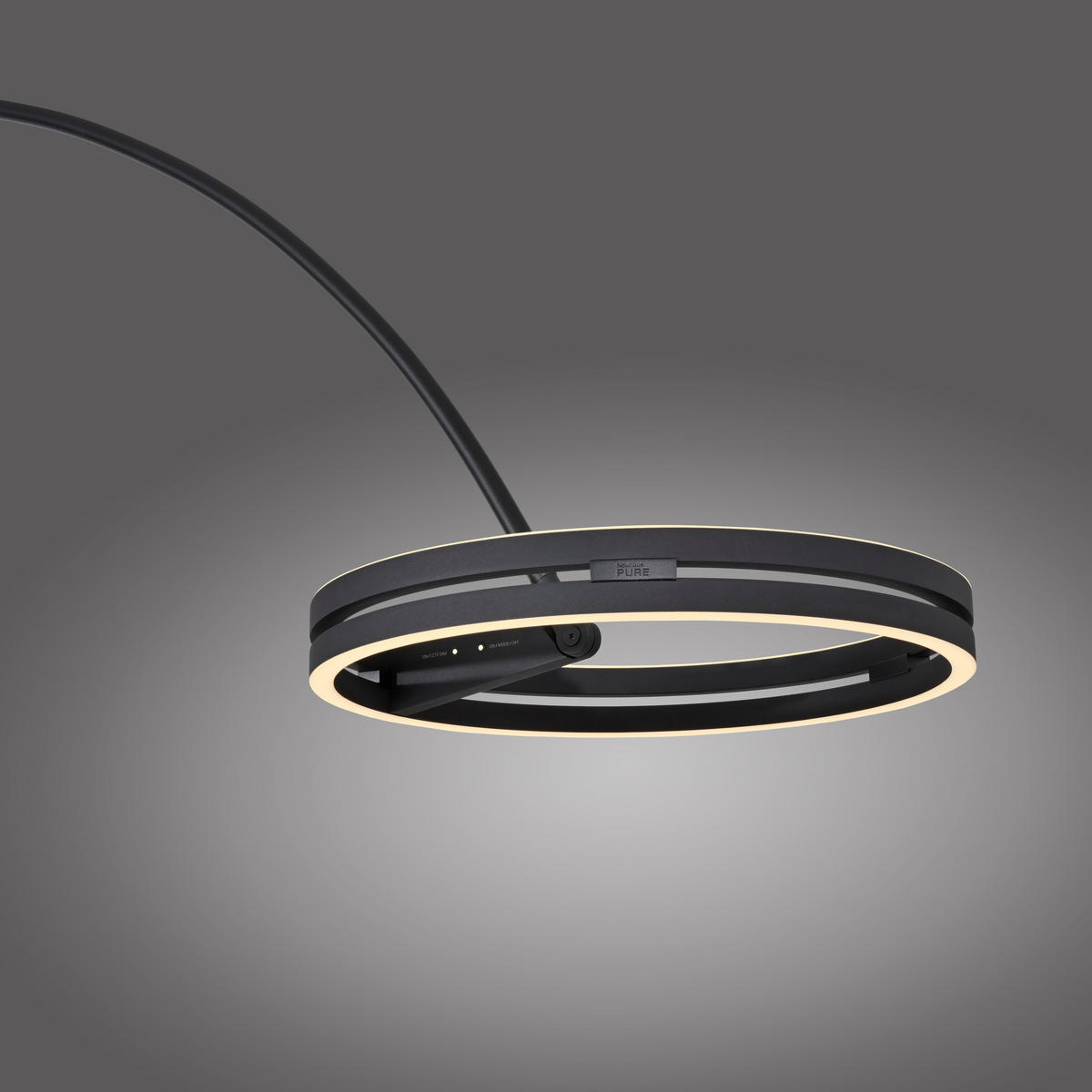 BOGENLEUCHTE 290/60/250 cm    - Schwarz, Design, Kunststoff/Metall (290/60/250cm) - Neuhaus PURE