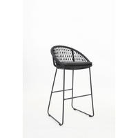 GARTEN-BARHOCKER in Anthrazit, Grau  - Anthrazit/Grau, Design, Textil/Metall (54,5/103/51,5cm)