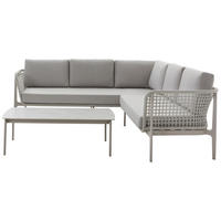 LOUNGE GARNITÚRA  239/229 cm   - Pezsgő/szürke, Design, textil/fém (239/229cm) - Amatio